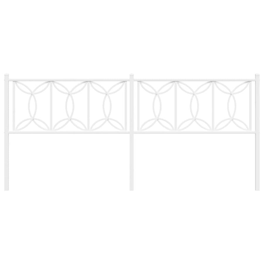 Hoofdbord 193 cm metaal wit