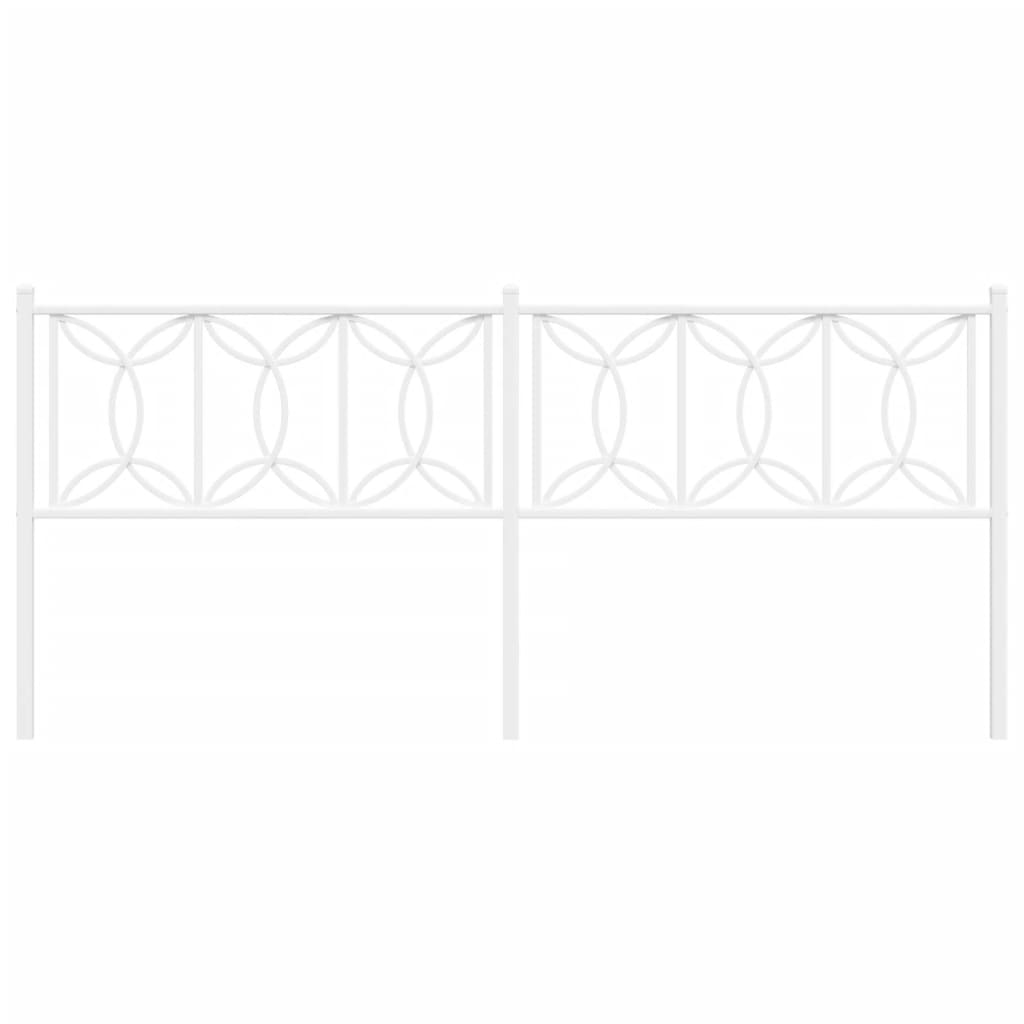Hoofdbord 200 cm metaal wit