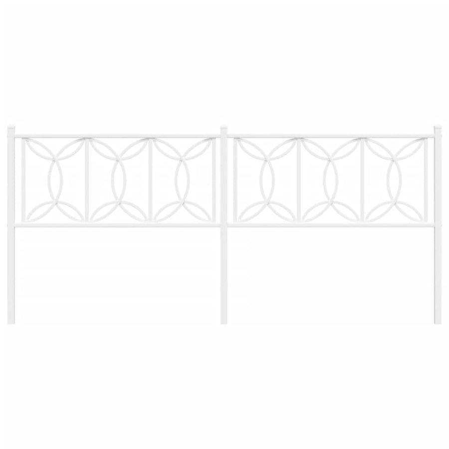 Hoofdbord 200 cm metaal wit