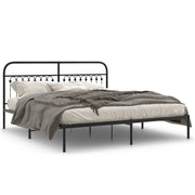 Bedframe metaal zwart 183x213 cm
