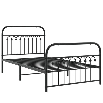 Bedframe Met Hoofd- En Voeteneinde Metaal 100 x 200 cm