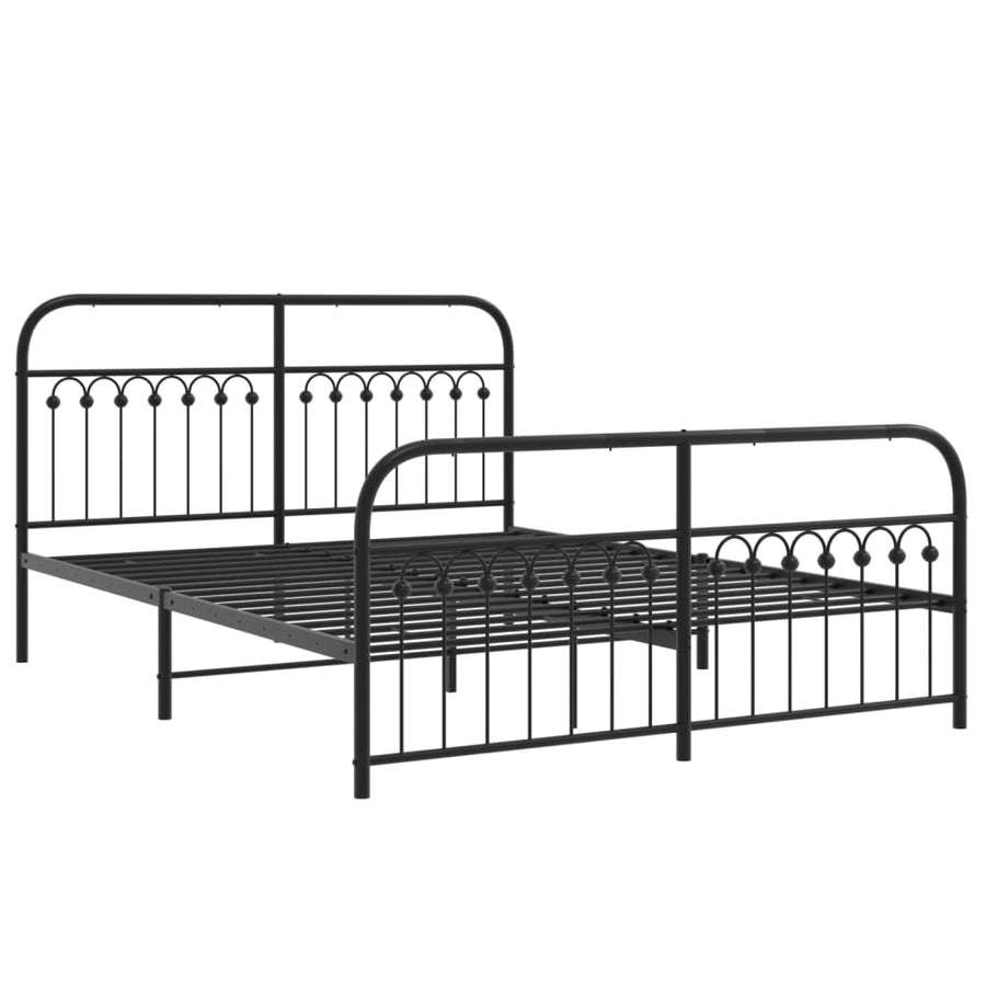 Bedframe Met Hoofd- En Voeteneinde Metaal 150 x 200 cm