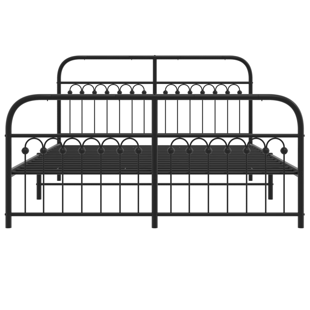 Bedframe Met Hoofd- En Voeteneinde Metaal 150 x 200 cm