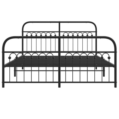 Bedframe Met Hoofd- En Voeteneinde Metaal 150 x 200 cm