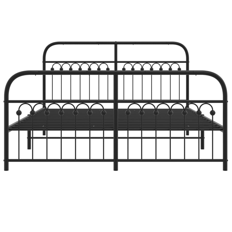 Bedframe Met Hoofd- En Voeteneinde Metaal 150 x 200 cm