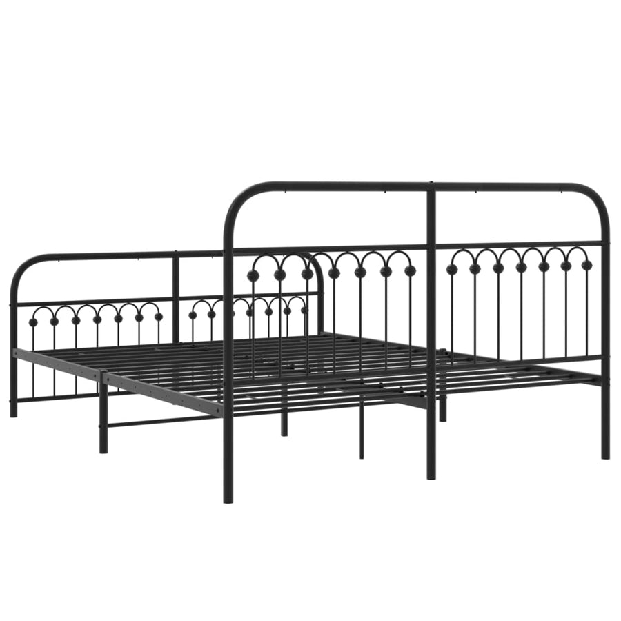 Bedframe Met Hoofd- En Voeteneinde Metaal 150 x 200 cm