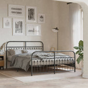 Bedframe metaal 150x200 cm zwart