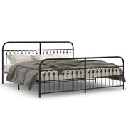 Bedframe metaal zwart 193x203 cm