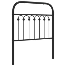 Hoofdbord 75 cm metaal zwart