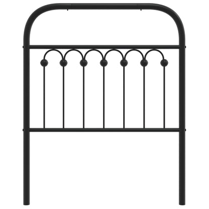 Hoofdbord 75 cm metaal zwart