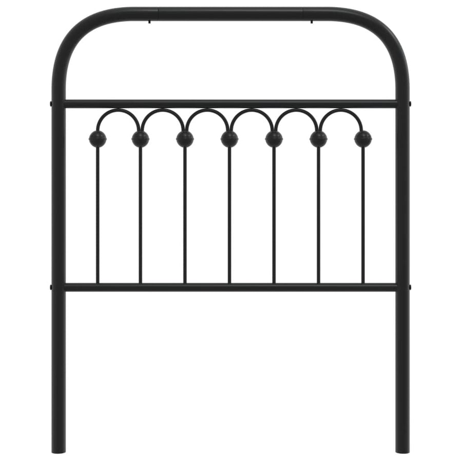 Hoofdbord 75 cm metaal zwart