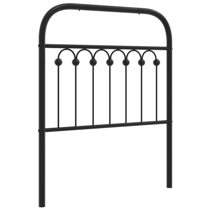 Hoofdbord 80 cm metaal zwart