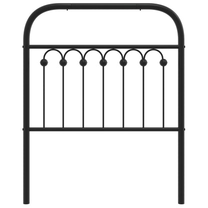 Hoofdbord 80 cm metaal zwart