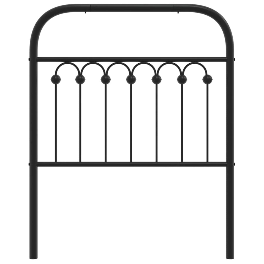 Hoofdbord 80 cm metaal zwart