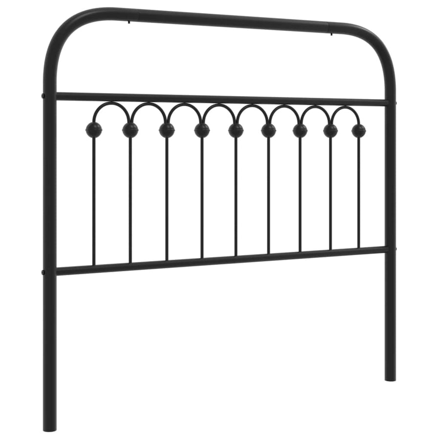 Hoofdbord 100 cm metaal zwart