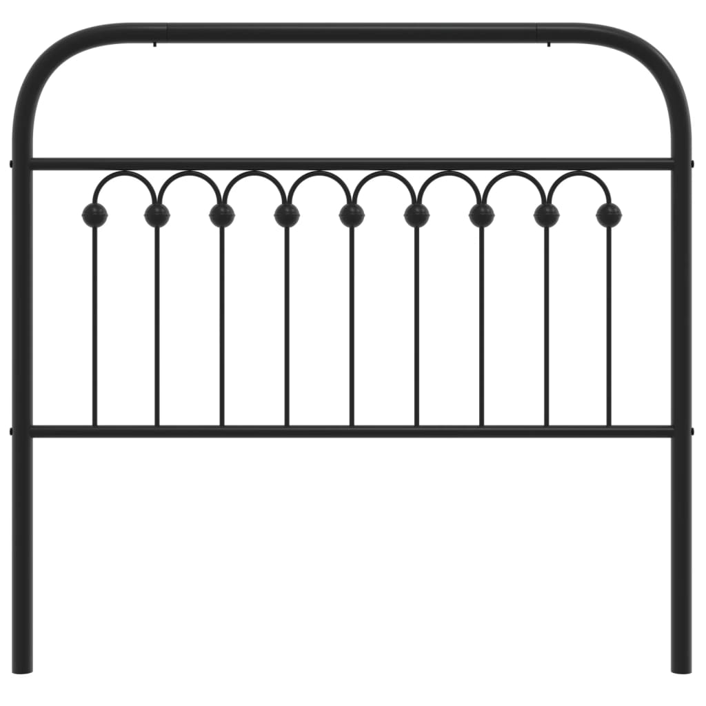 Hoofdbord 100 cm metaal zwart