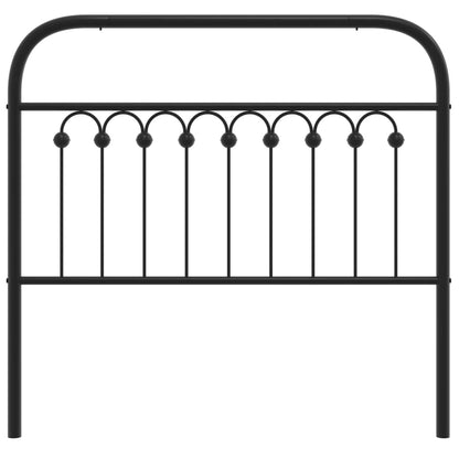 Hoofdbord 100 cm metaal zwart