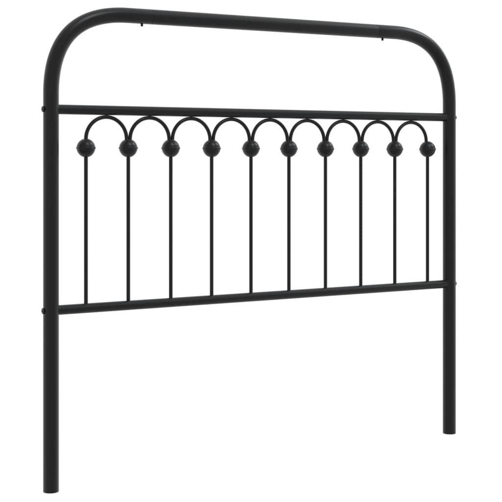 Hoofdbord 107 cm metaal zwart