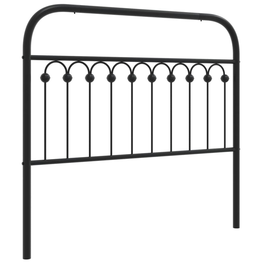 Hoofdbord 107 cm metaal zwart