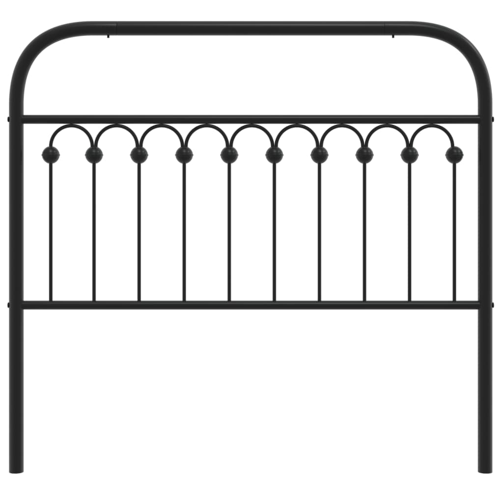 Hoofdbord 107 cm metaal zwart