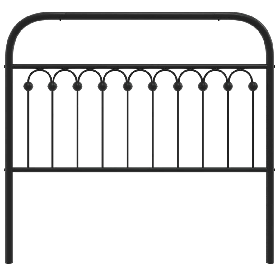 Hoofdbord 107 cm metaal zwart