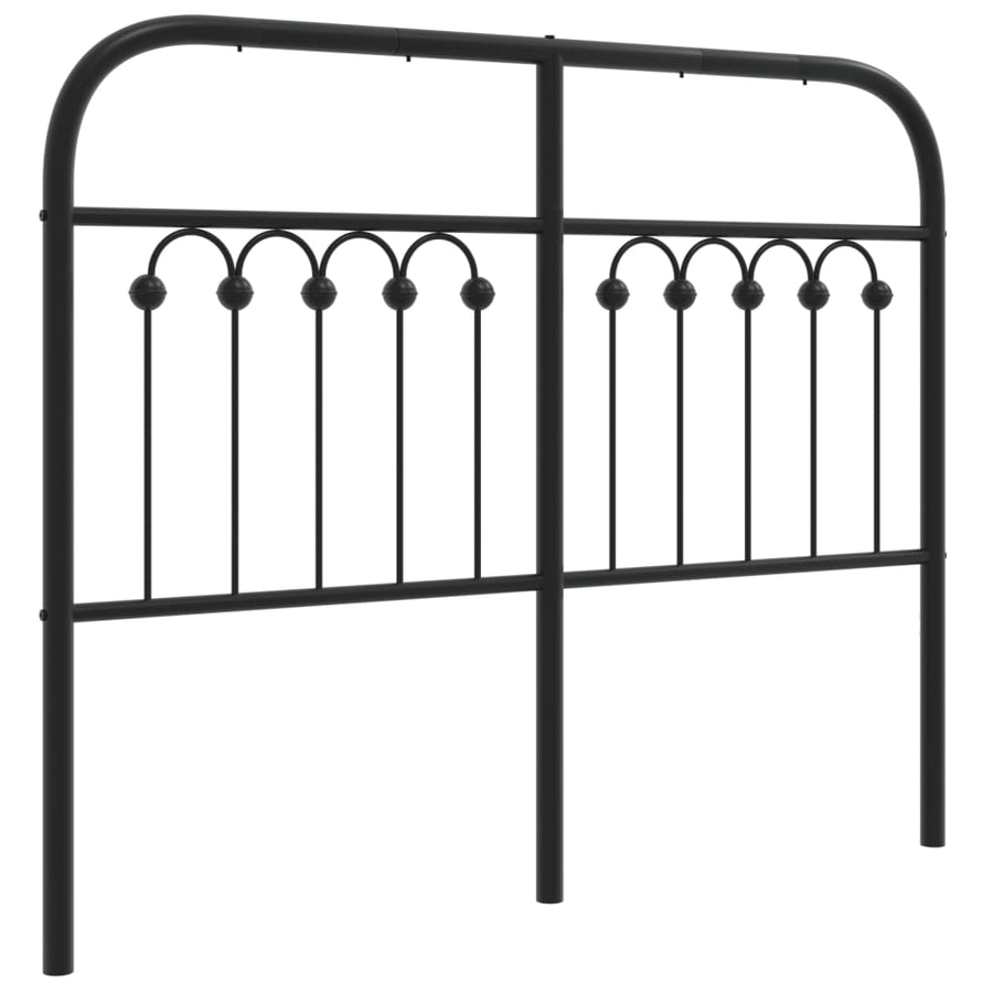 Hoofdbord 120 cm metaal zwart