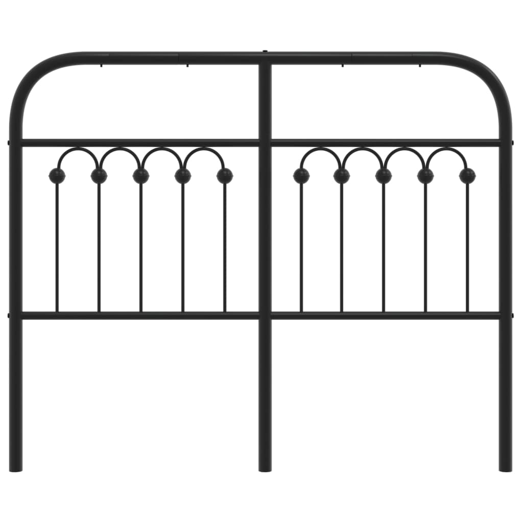 Hoofdbord 120 cm metaal zwart