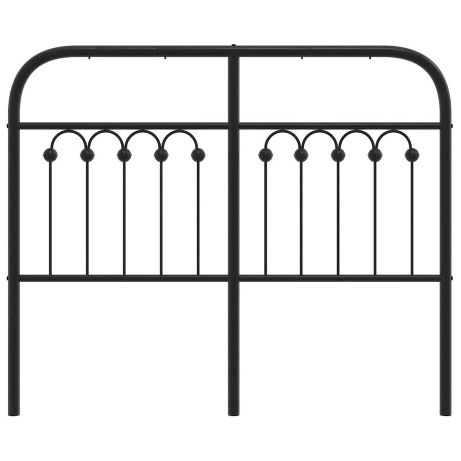 Hoofdbord 120 cm metaal zwart
