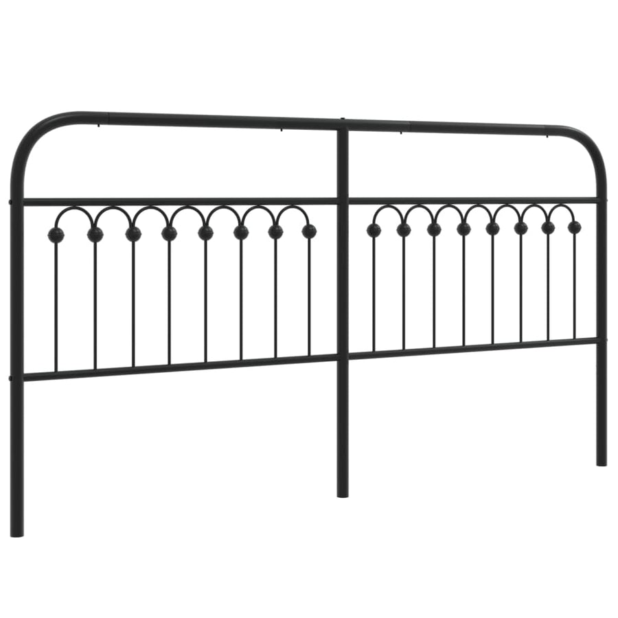 Hoofdbord 180 cm metaal zwart