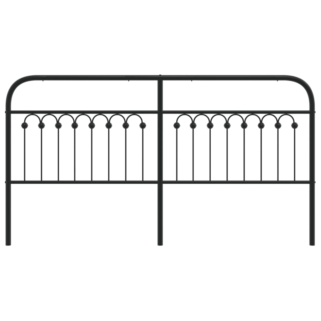 Hoofdbord 180 cm metaal zwart