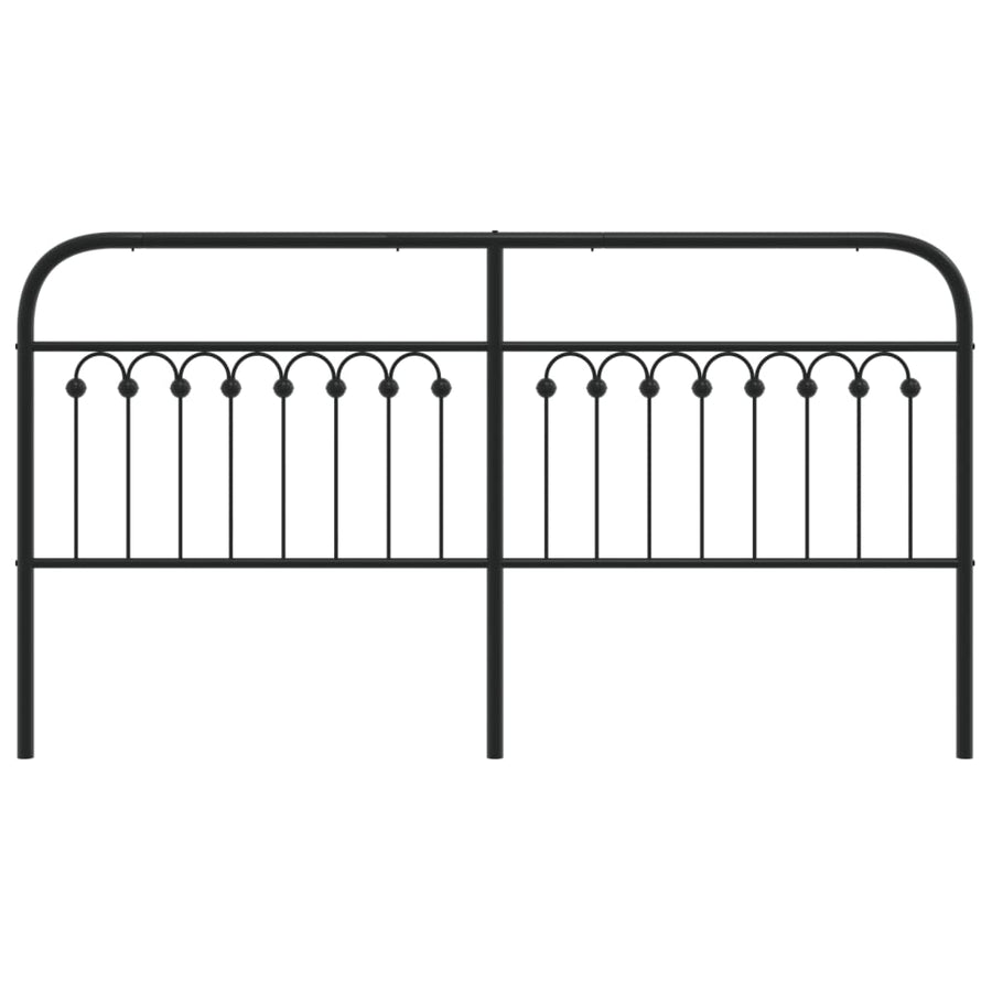 Hoofdbord 180 cm metaal zwart