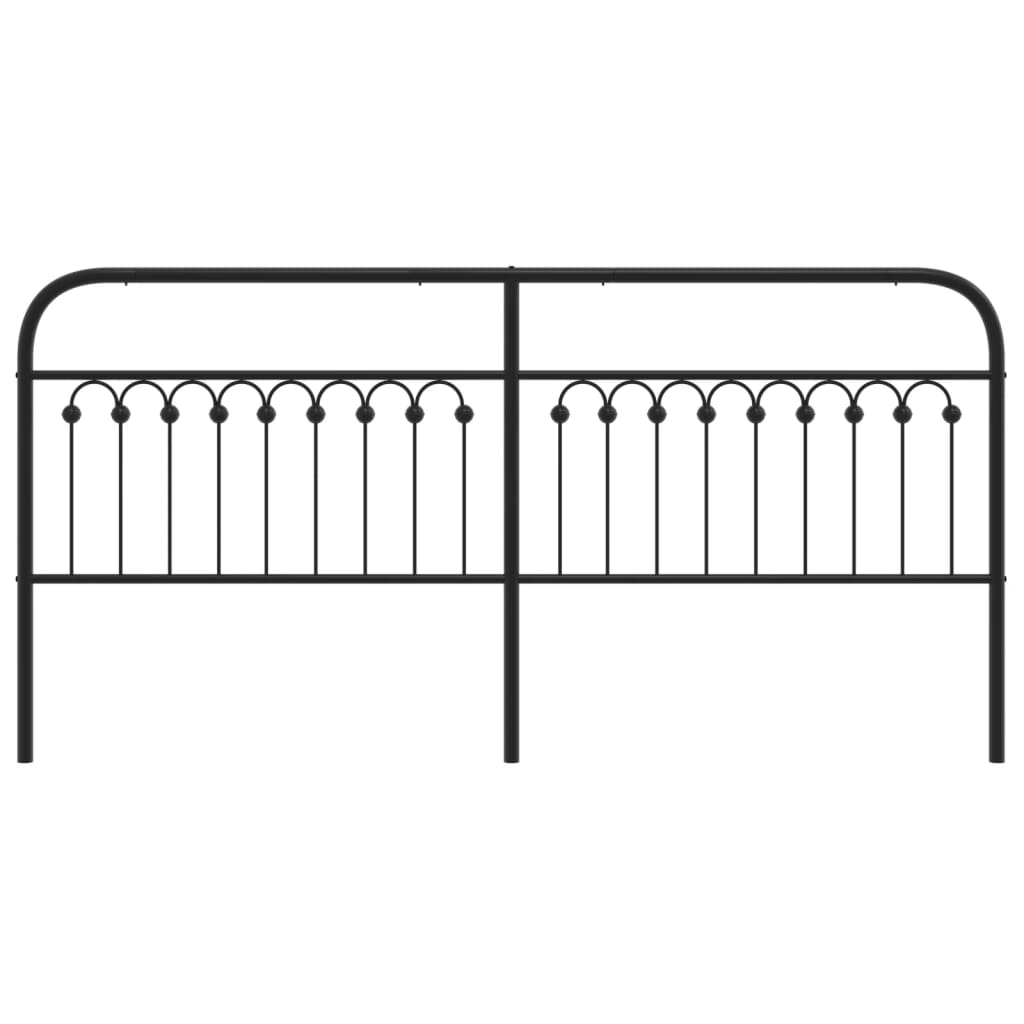 Hoofdbord 193 cm metaal zwart