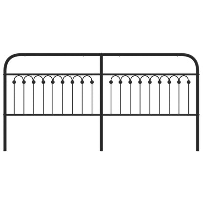 Hoofdbord 193 cm metaal zwart