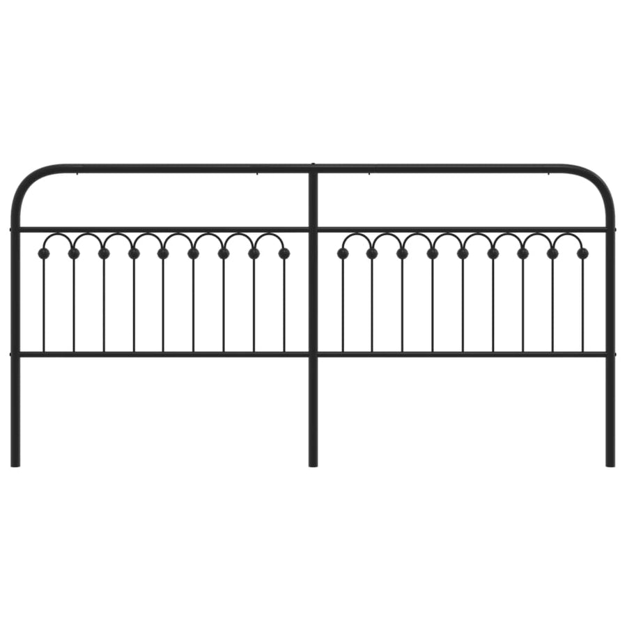 Hoofdbord 193 cm metaal zwart