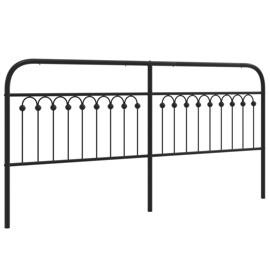 Hoofdbord 200 cm metaal zwart