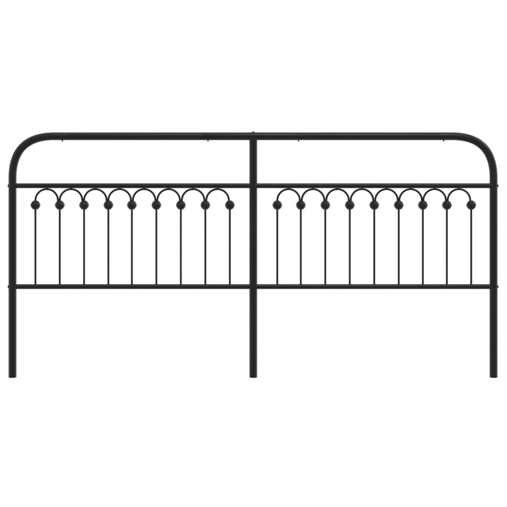 Hoofdbord 200 cm metaal zwart
