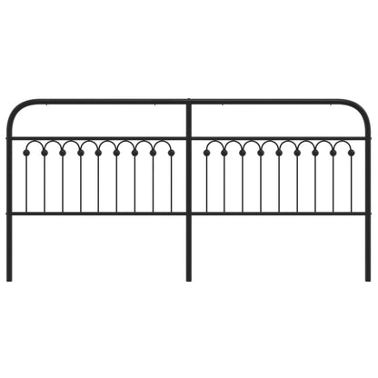 Hoofdbord 200 cm metaal zwart