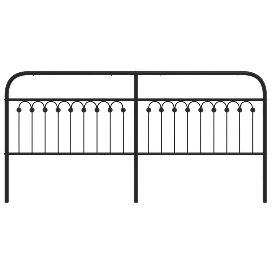 Hoofdbord 200 cm metaal zwart