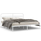 Bedframe metaal wit 193x203 cm