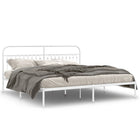Bedframe metaal wit 200x200 cm