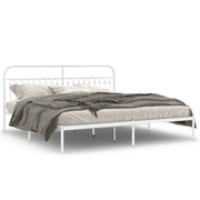 Bedframe metaal wit 200x200 cm