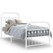 Bedframe metaal wit 75x190 cm