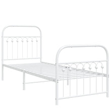 Bedframe met hoofd- en voeteneinde metaal wit 80x200 cm