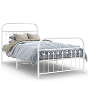 Bedframe metaal wit 100x190 cm