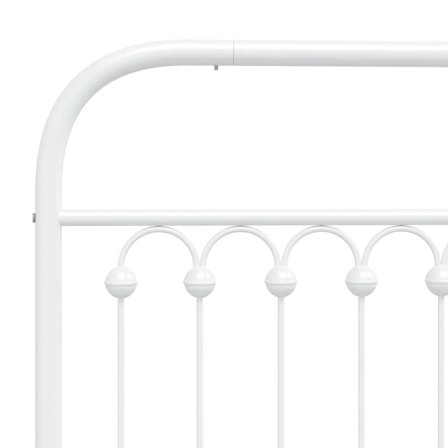 Bedframe met hoofd- en voeteneinde metaal wit 100x200 cm