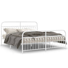 Bedframe metaal wit 183x203 cm