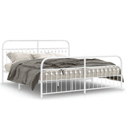 Bedframe metaal wit 183x213 cm