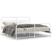 Bedframe metaal wit 193x203 cm