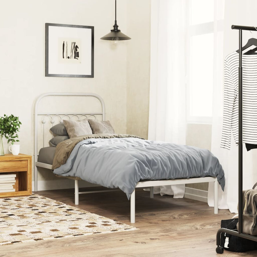 Hoofdbord 75 cm metaal wit