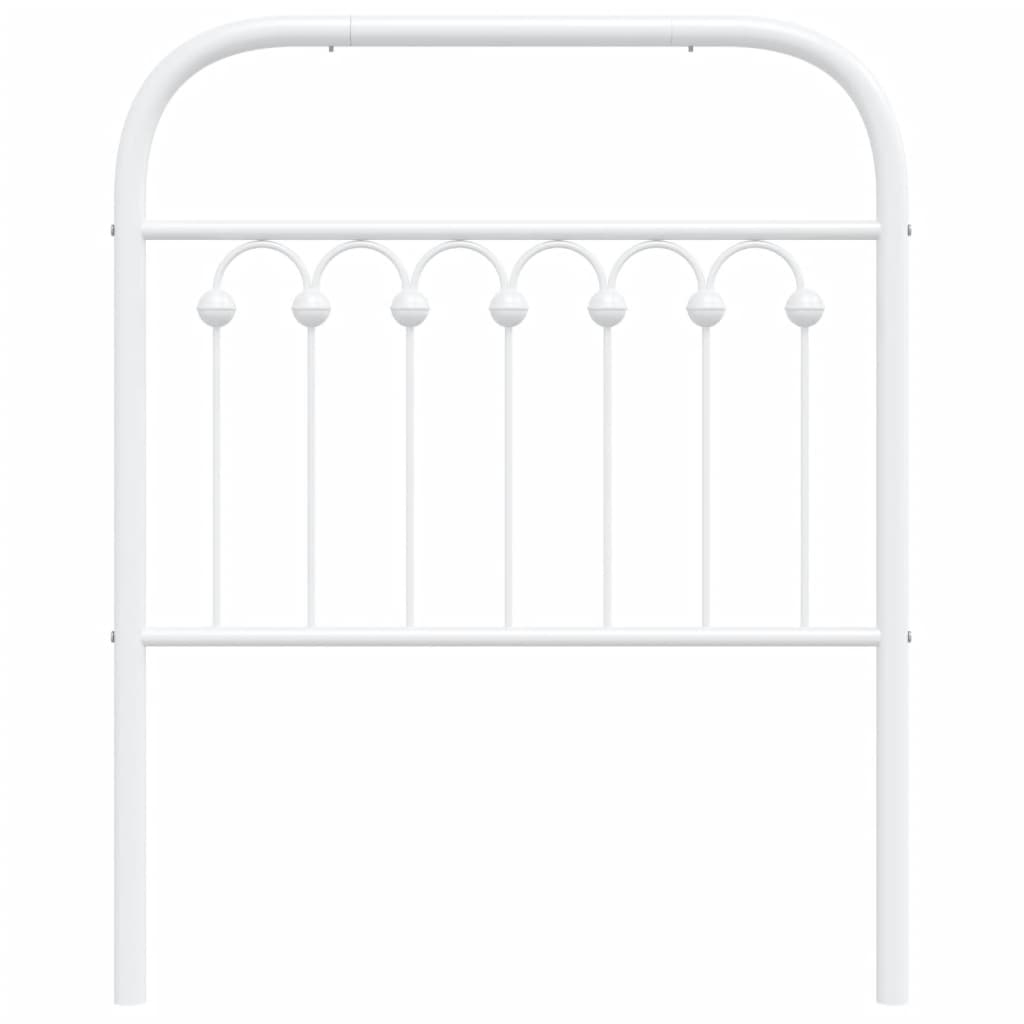 Hoofdbord 75 cm metaal wit